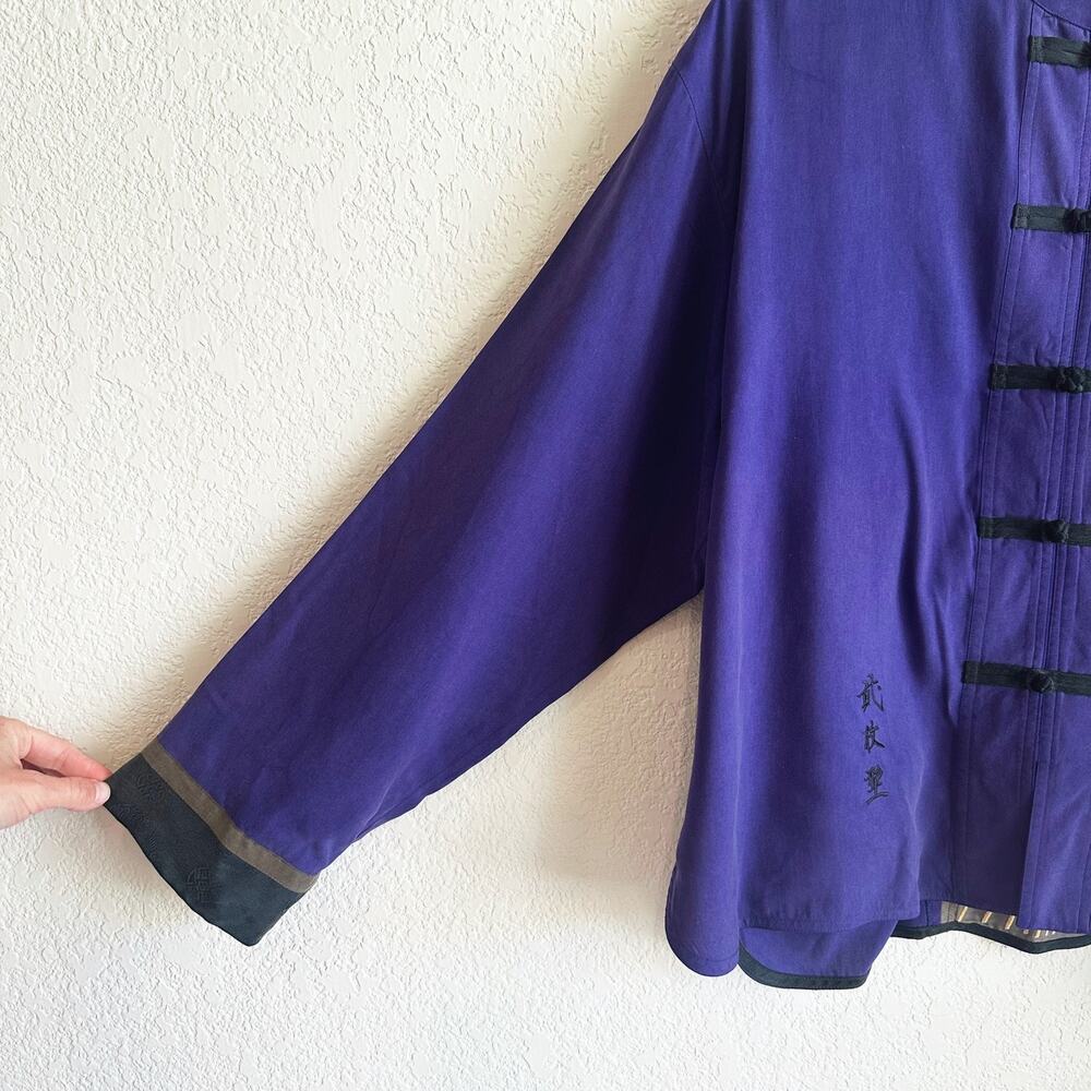 VTG Chicos 100% Silk Asian Inspired Kimono (2) /L-XL Embroidered Art To Wear - Picture 8 of 10